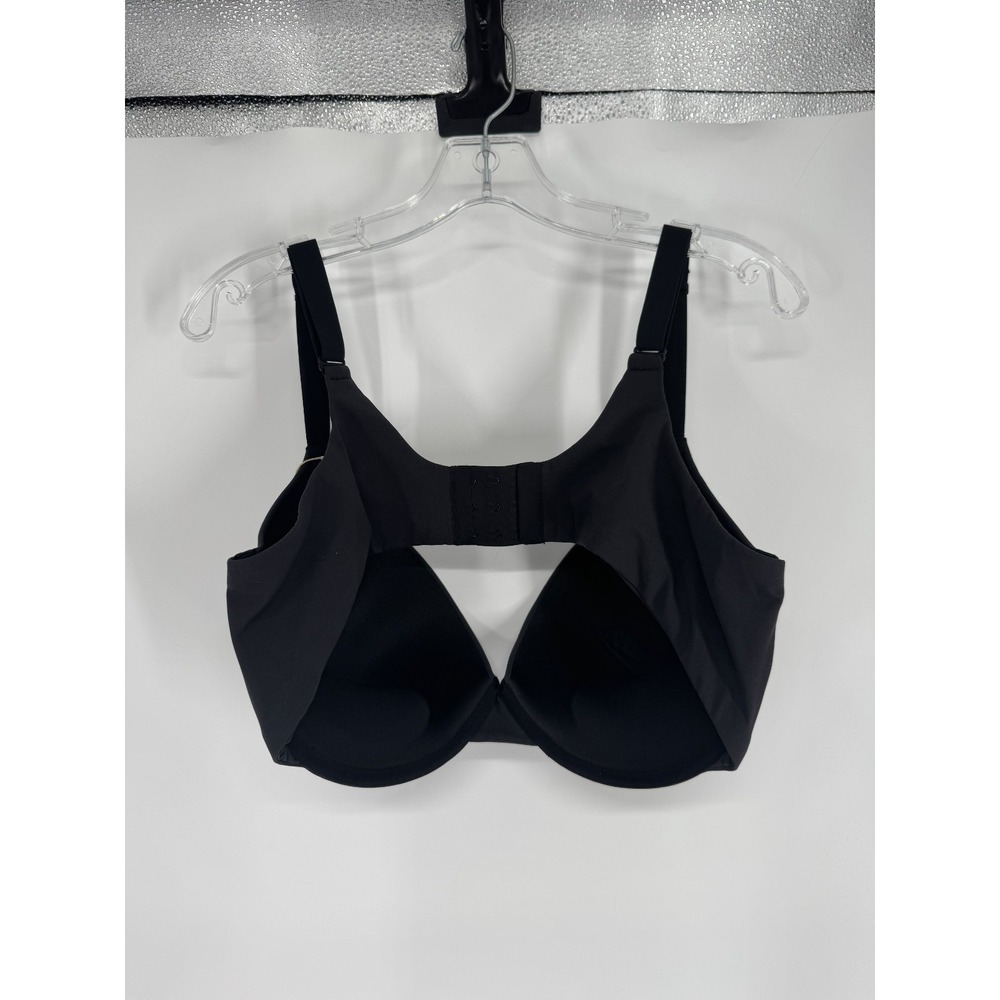 SKIMS Fits Everybody Push Up Demi Bra Womens 42DD Onyx Black Underwired Padded - Picture 2 of 5